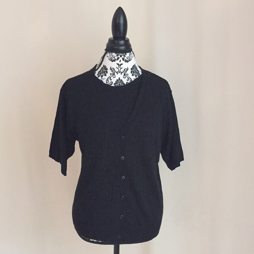 Sag Harbor 2 in 1 Black Sweater Size L.